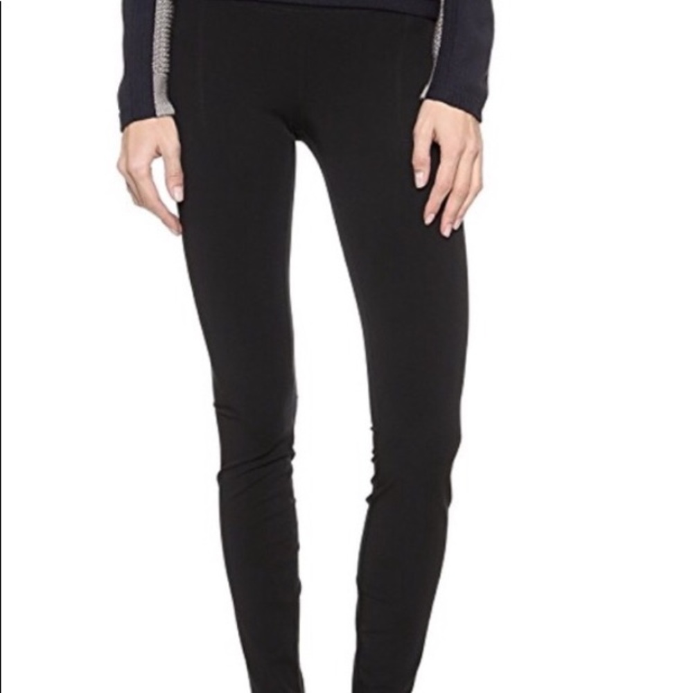 Helmut Lang Black Cotton and Spandex Leggings